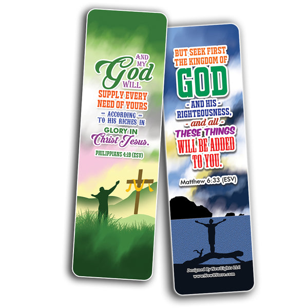 God will Provide Bible Verses Bookmarks Cards (12-Pack)