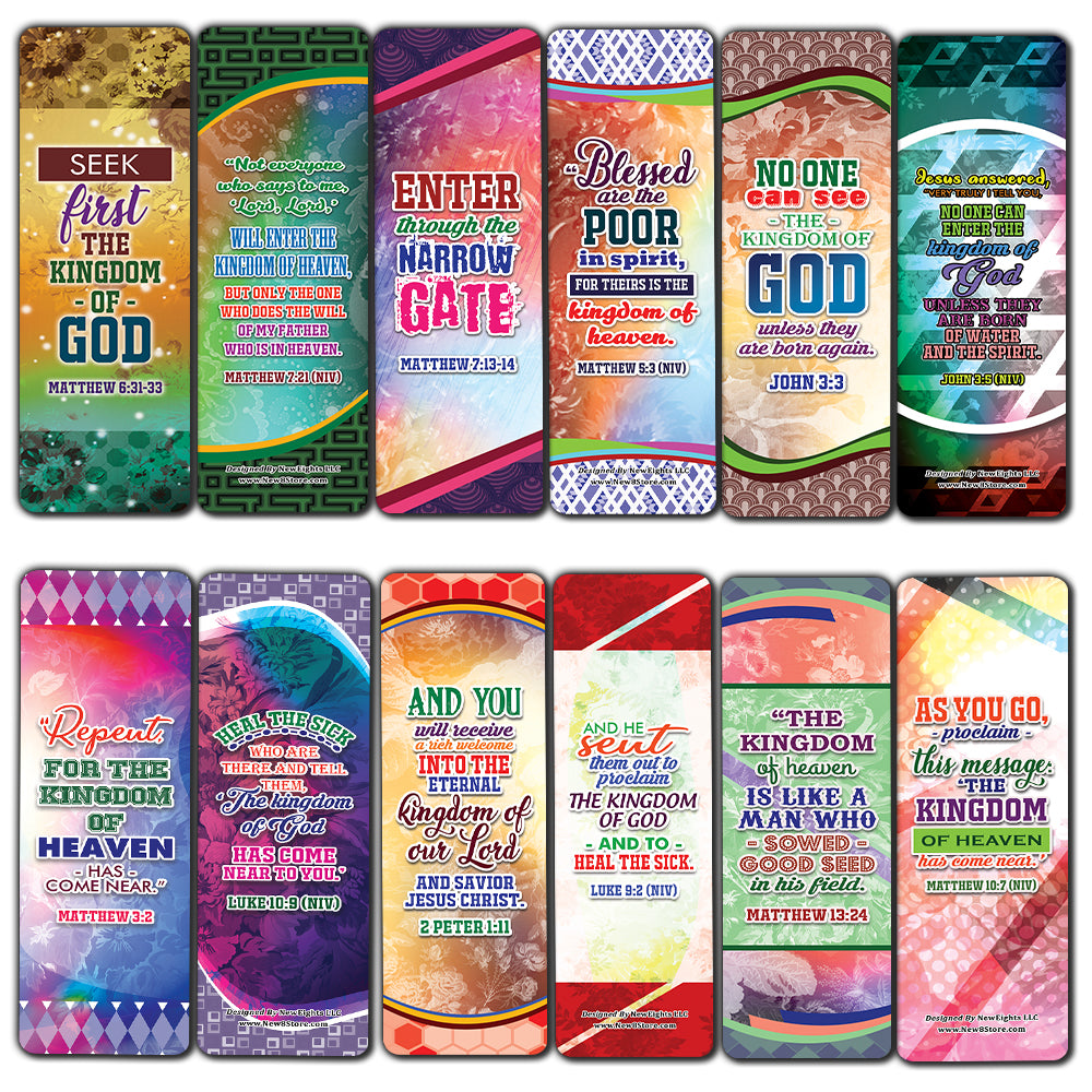 Enter to the Kingdom of God Bible Verses Bookmarks Cards
