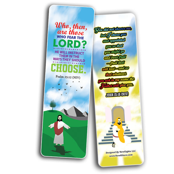 I Choose God Bible Verses Bookmarks Cards