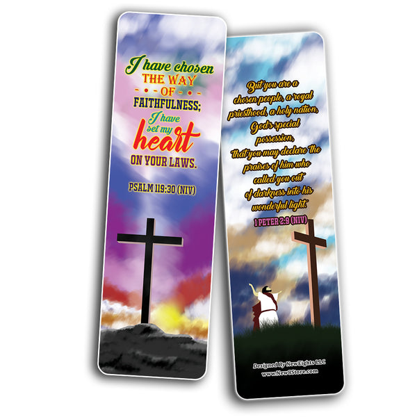 I Choose God Bible Verses Bookmarks Cards
