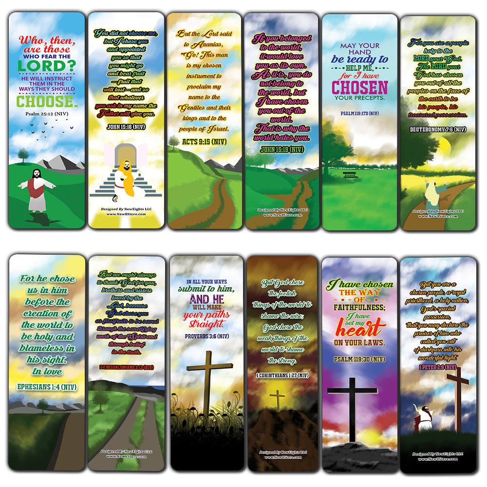I Choose God Bible Verses Bookmarks Cards