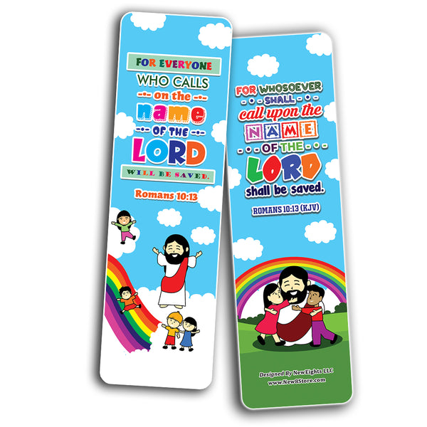 Jesus is the Way KJV Bookmarks Cards for Kids (60-Pack) - Church Memory Verse Sunday School Rewards - Christian Stocking Stuffers Birthday Party Favors Assorted Bulk Pack