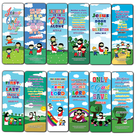 Jesus is the Way KJV Bookmarks Cards for Kids (12-Pack)