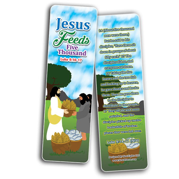 Miracles of Jesus Bible Bookmarks Cards