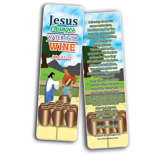 Miracles of Jesus Bible Bookmarks Cards