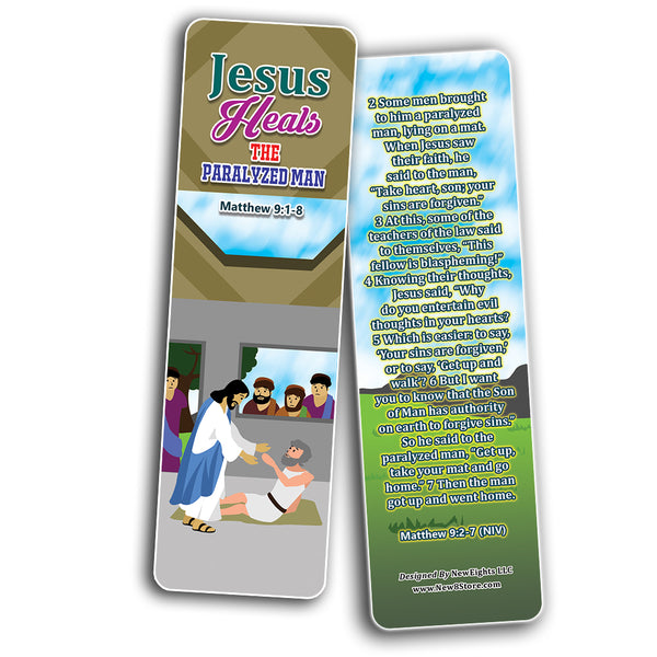 Miracles of Jesus Bible Bookmarks Cards