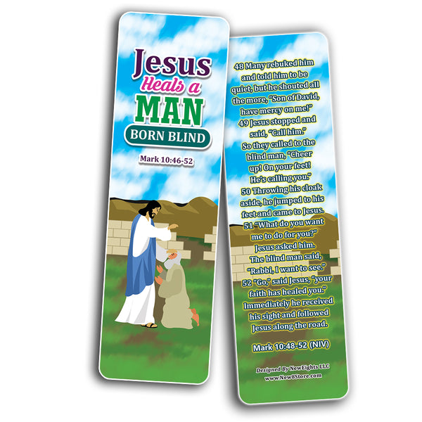 Miracles of Jesus Bible Bookmarks Cards