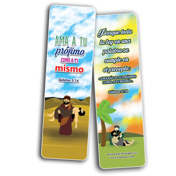 Spanish The Good Samaritan Christian Bookmarks Cards