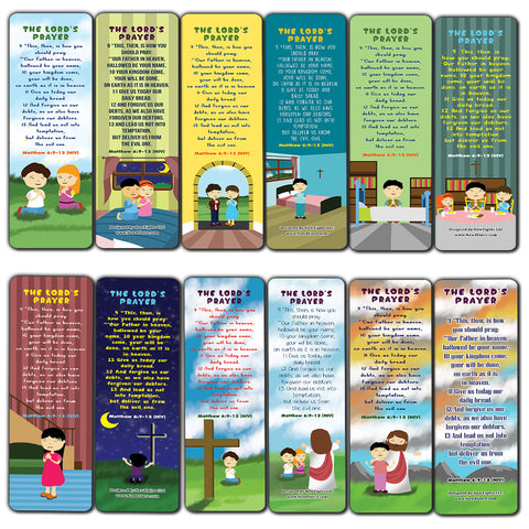 The Lord's Prayer Bible Bookmarks for Kids