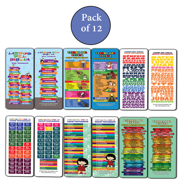 Spanish Books Of The Bible Bookmarks for Kids