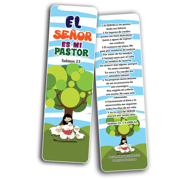 Spanish Psalm 23 The Lord is My Shepherd Bookmarks (12-Pack)