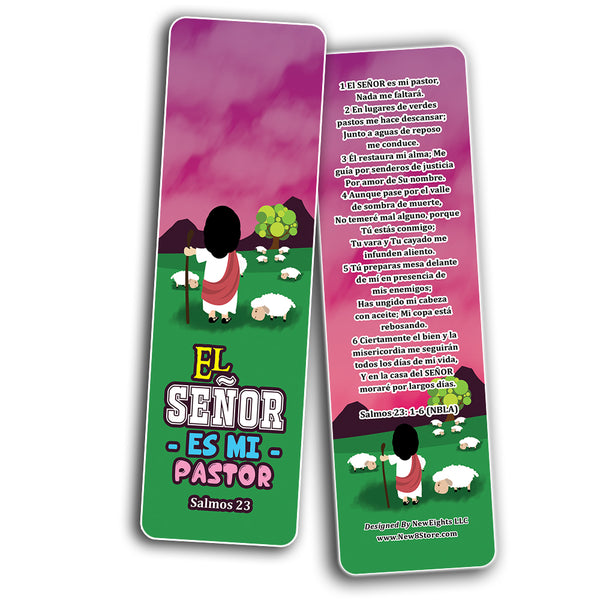 Spanish Psalm 23 The Lord is My Shepherd Bookmarks (12-Pack)