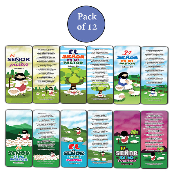 Spanish Psalm 23 The Lord is My Shepherd Bookmarks (12-Pack)