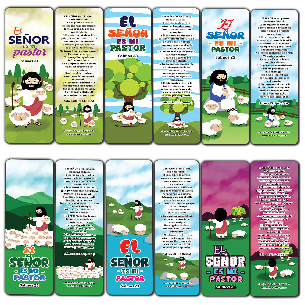 Spanish Psalm 23 The Lord is My Shepherd Bookmarks (12-Pack)