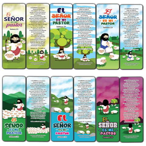 Spanish Psalm 23 The Lord is My Shepherd Bookmarks (12-Pack)