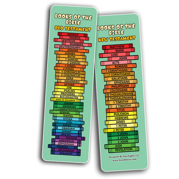 Books of The Bible Bookmarks for Kids (12-Pack)