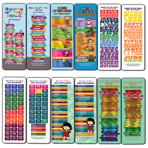 Books of The Bible Bookmarks for Kids (12-Pack)