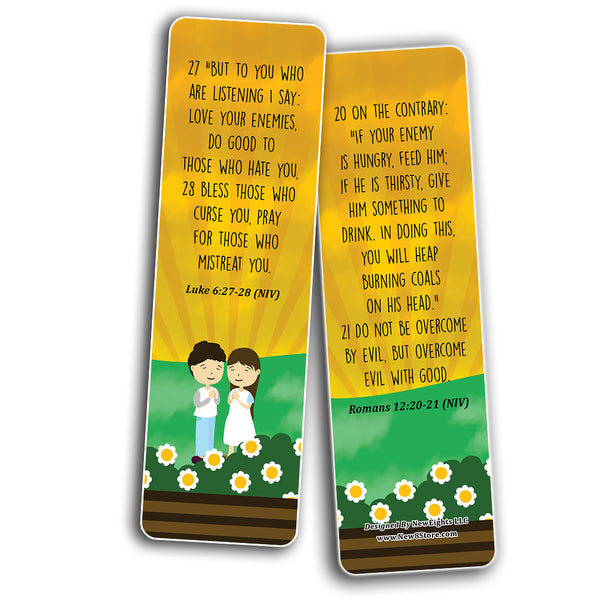Christian Bible Teaching About Bulliying Bookmarks (30-Pack) - Stocking Stuffers for Boys Girls - Children Ministry Bible Study Church Supplies Teacher Classroom Incentives Gift