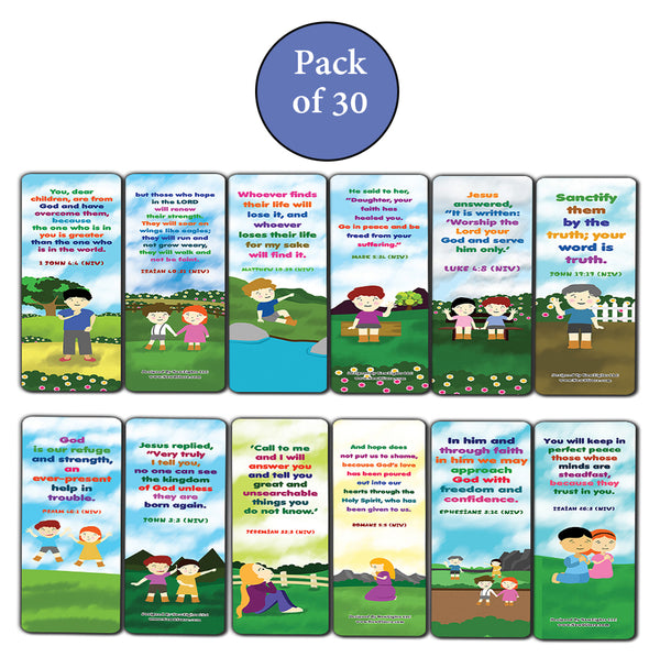 Christian Affirmations Bible Verses for Kids Cards