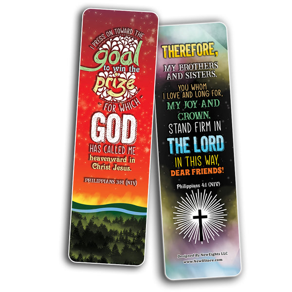 Victory in Christ Bookmarks (60-Pack) - Church Memory Verse Sunday School Rewards - Christian Stocking Stuffers Birthday Party Favors Assorted Bulk Pack