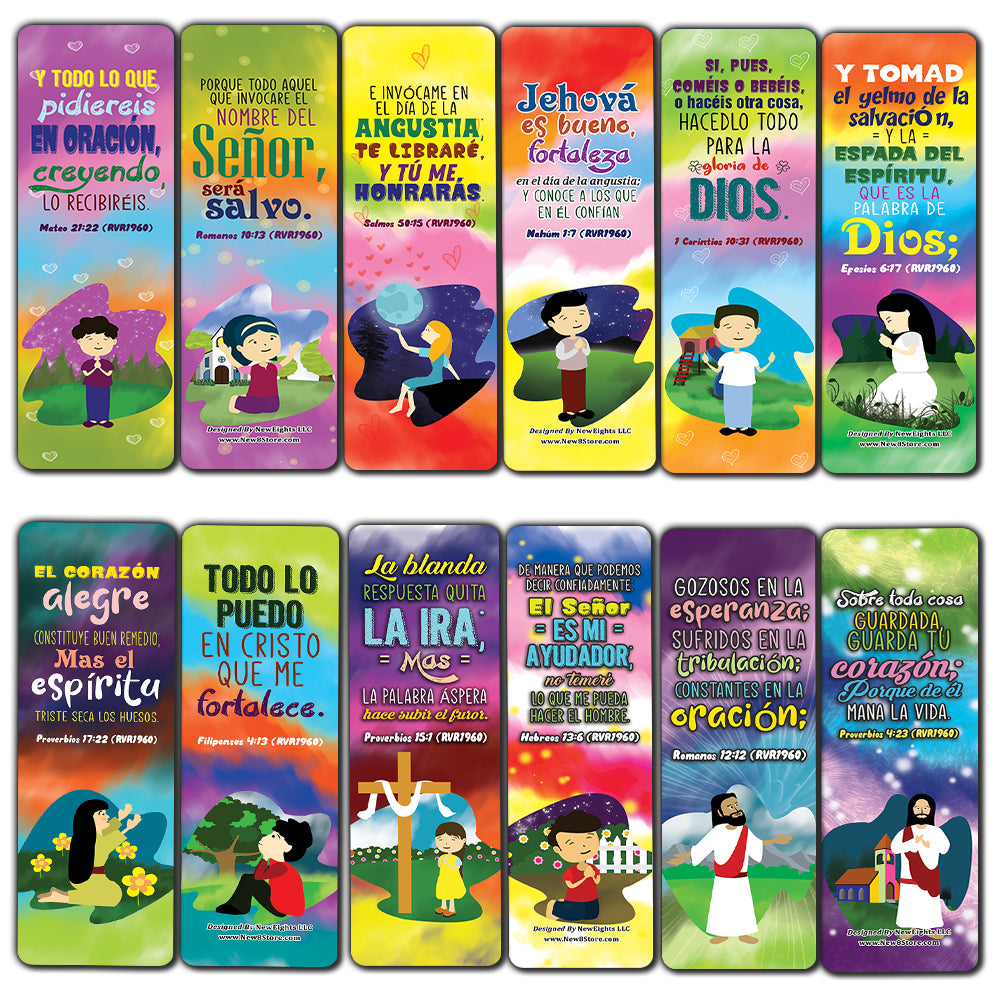 Spanish Positive Bible Verses Bookmarks (60-Pack)