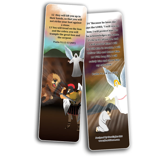 Psalm 91 Bookmarks Cards (30-Pack) - Stocking Stuffers for Boys Girls - Children Ministry Bible Study Church Supplies Teacher Classroom Incentives Gift