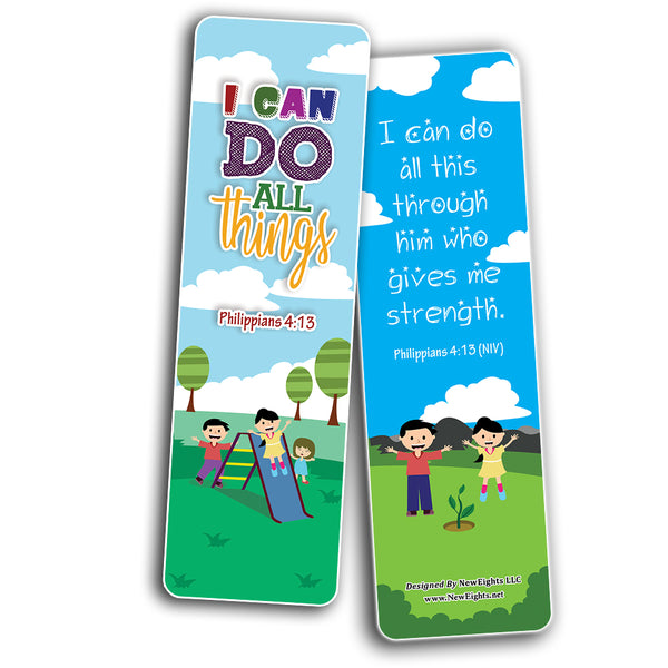 Biblical Affirmations Bookmarks Cards for Kids Series 2 (30-Pack)