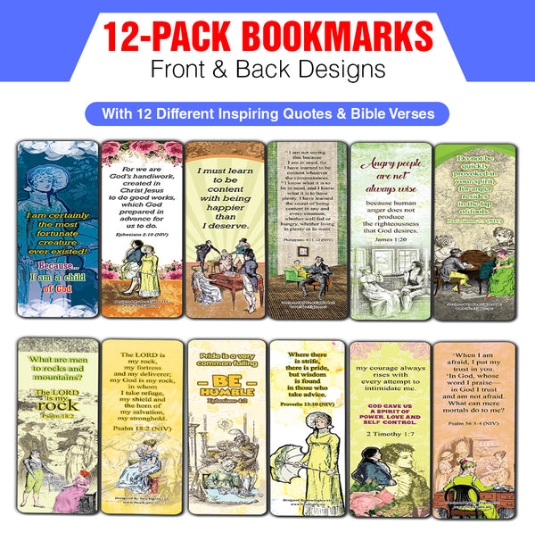 Bible Scriptures NIV Bookmarks - Pride and Prejudice (12-Pack)