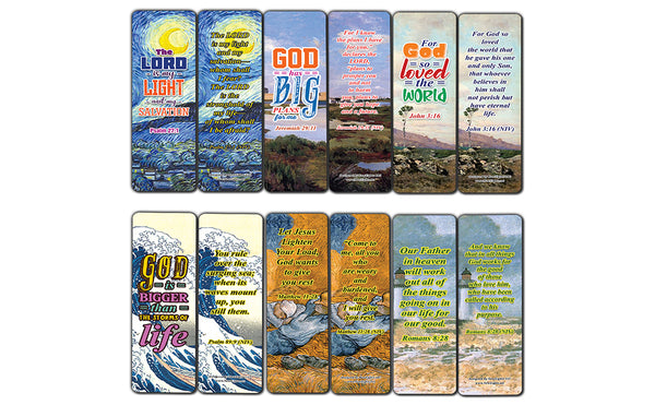 Christian Scriptures Bookmarks - Paintings Art (60-Pack)