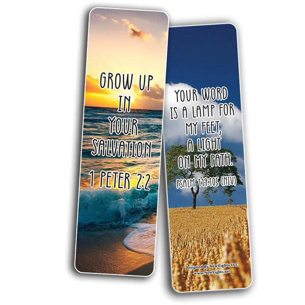 Christian Maturity Growth Encouraging Bible Verses Bookmarks (60-Pack)