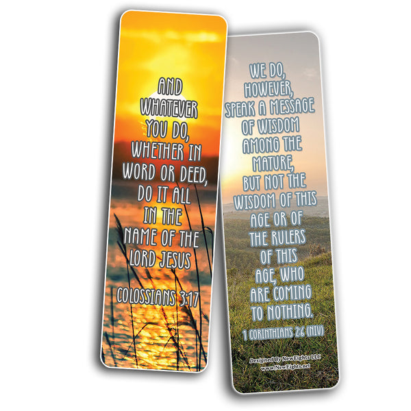 Christian Maturity Growth Encouraging Bible Verses Bookmarks (30-Pack)