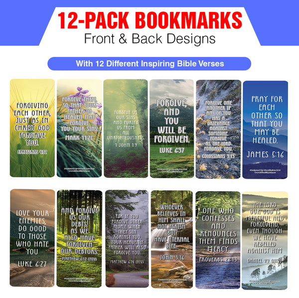 God's Forgiveness Bible Verse Bookmarks (12-Pack)