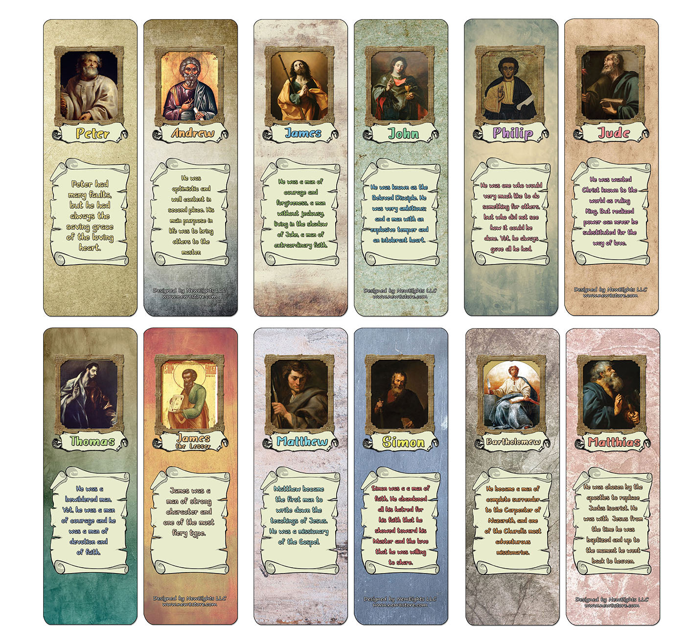 12 Apostles Bookmarks (12-Pack)