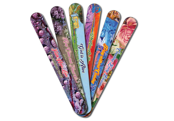 Christian Emery Board - Faith Hope Love (24-Pack) - 150/150 Grit Colorful Nail File - Nail Spa Party Favors Supplies - Best Stocking Stuffers Gift for Girls Women Kids Mom Girlfriend -