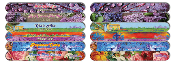 Christian Emery Board - Faith Hope Love (24-Pack) - 150/150 Grit Colorful Nail File - Nail Spa Party Favors Supplies - Best Stocking Stuffers Gift for Girls Women Kids Mom Girlfriend -