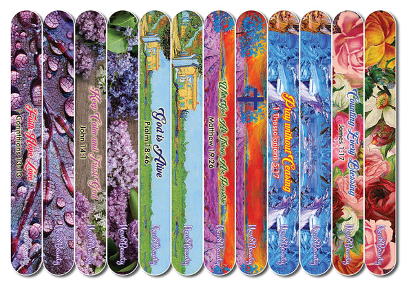Christian Emery Board - Faith Hope Love (24-Pack) - 150/150 Grit Colorful Nail File - Nail Spa Party Favors Supplies - Best Stocking Stuffers Gift for Girls Women Kids Mom Girlfriend -
