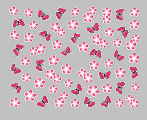 New8Beauty Nail Art Stickers Decals Series 8 (10-Pack) - 3D Assorted
