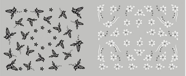 New8Beauty Nail Art Stickers Decals Series 8 (10-Pack) - 3D Assorted