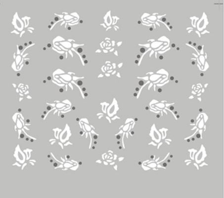 New8Beauty Nail Art Stickers Decals Series 8 (10-Pack) - 3D Assorted