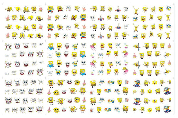 New8Beauty Nail Art Stickers Decals Series 16 (50-Pack) - Animal Cartoons