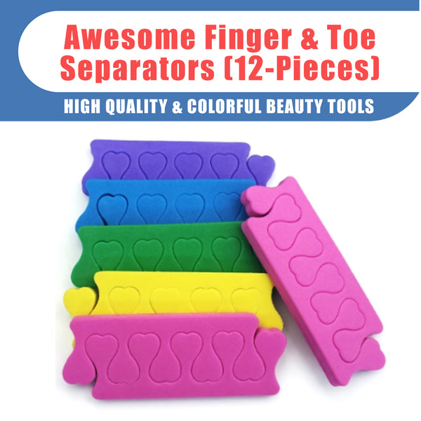 New8Beauty Toe Separators Toe Spacers Variety Colors Series (12 Pairs)- Apply Nail Polish During Pedicure Manicure - Stocking Stuffers for Women Girls - Nail Spa Party Supplies (Multicolors 12-Pairs)