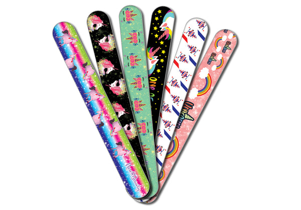 New8Beauty Emery Boards for Nails - Unicorn (36-Pack) - Bulk Set Assorted Unicorn Designs for ladies girls teens - Nail Art & Crafts