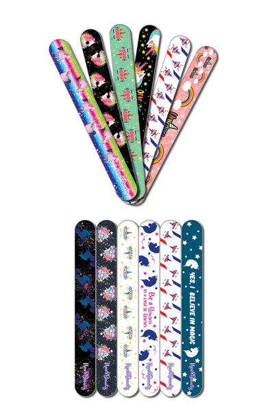 New8Beauty Emery Boards for Nails - Unicorn (36-Pack) - Bulk Set Assorted Unicorn Designs for ladies girls teens - Nail Art & Crafts
