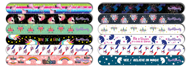 New8Beauty Emery Boards for Nails - Unicorn (36-Pack) - Bulk Set Assorted Unicorn Designs for ladies girls teens - Nail Art & Crafts