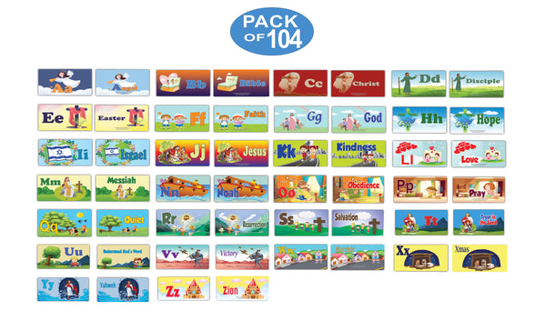 Toddler A-Z Alphabets Bible Flash Cards
