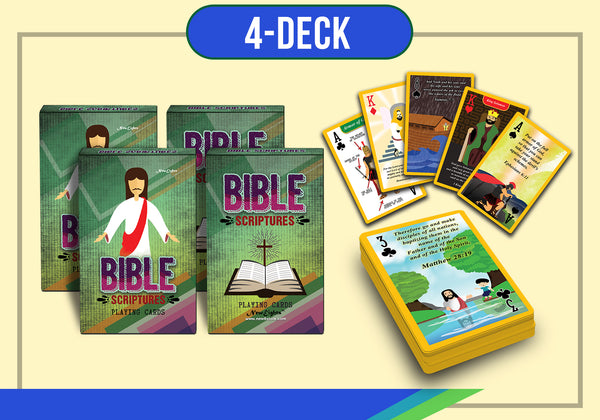 Bible Scriptures Playing Cards (4-Deck)