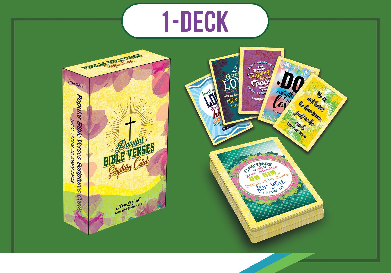 Popular Bible Verses Scriptures Cards (1-Deck)