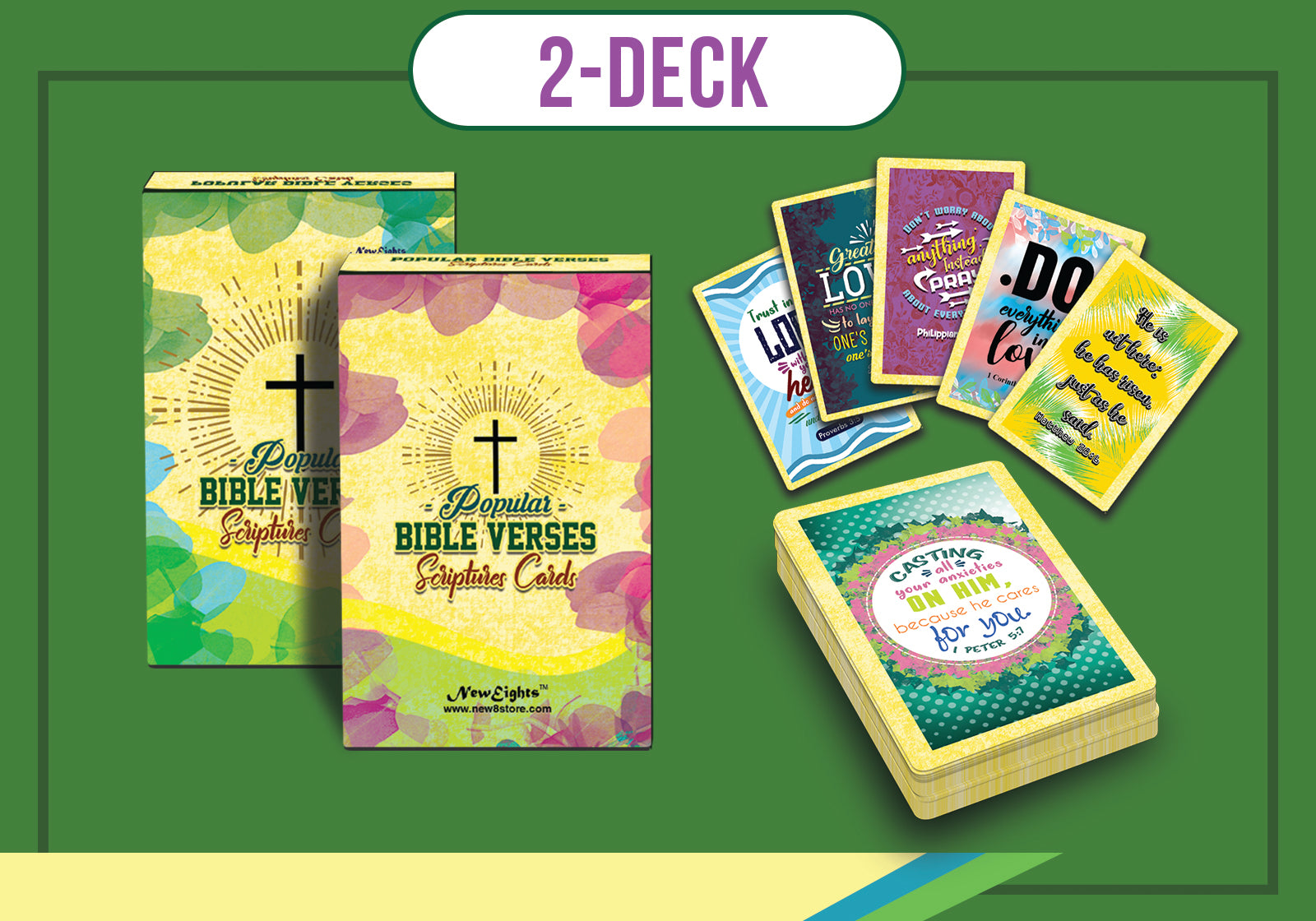 Popular Bible Verses Scriptures Cards (2-Deck)