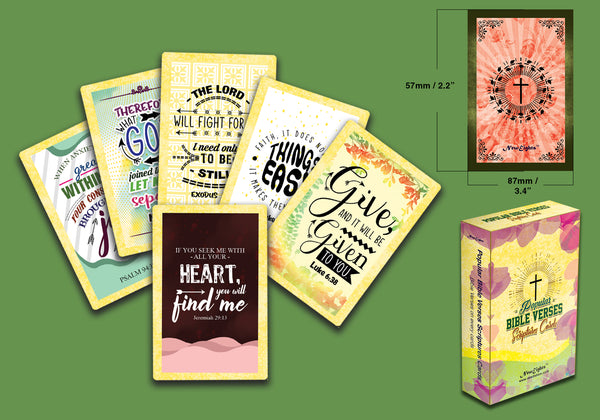 Popular Bible Verses Scriptures Cards (4-Deck)