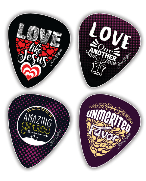 Bible Verse Guitar Picks - Love Like Jesus (12-Pack)